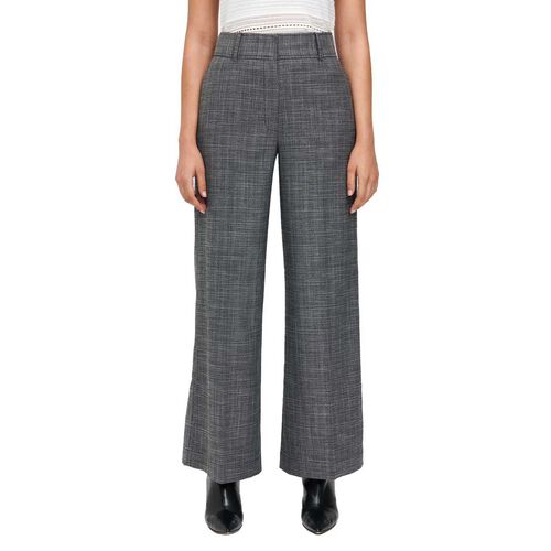 Veronika Maine Monochrome Tweed Wide Leg Pant